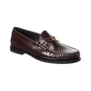 Celine Luco Leather Loafer, Brown